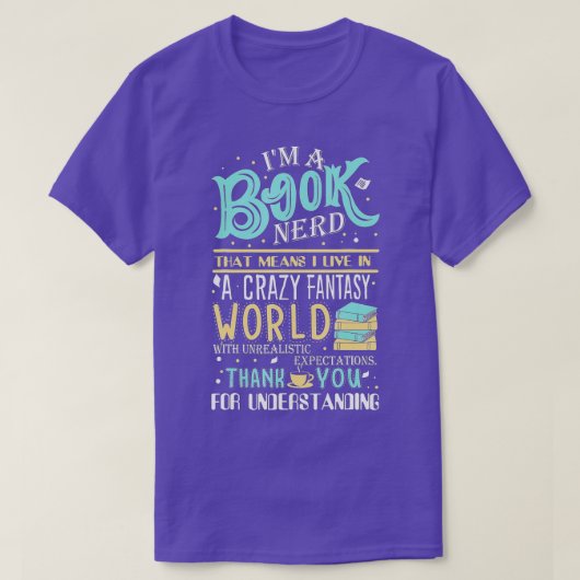 Ik ben een Boek Nerd T-shirt (Design voorkant)