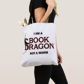 Ik ben een boekdraak, geen worm tote bag (Dichtbij)