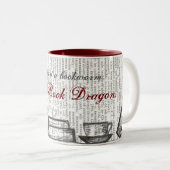 Ik ben een boekdraak tweekleurige koffiemok (Voorkant rechts)