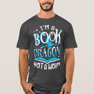 Ik ben een boekendraak, geen wereld met wereldlees t-shirt