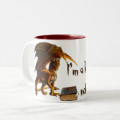 Ik ben een boekendraak, geen worm tweekleurige koffiemok (Voorkant links)