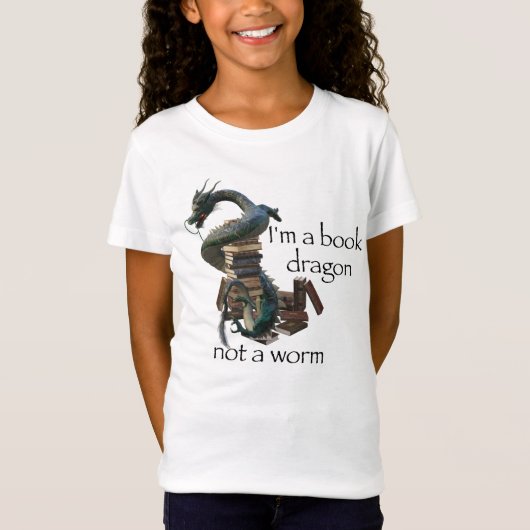 Ik ben een Boekendragon, geen worm T-shirt (Voorkant)