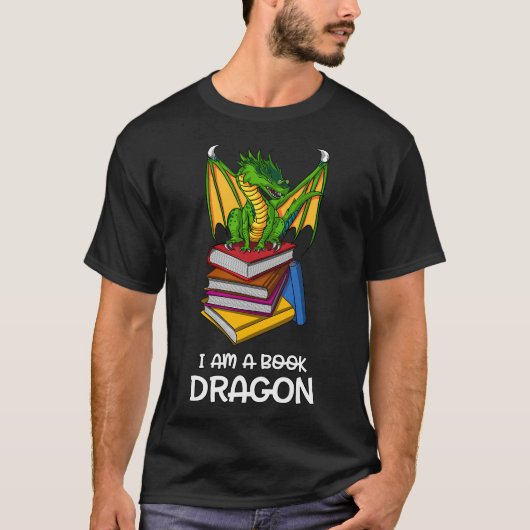 Ik Ben Een Boekendragon T-shirt (Voorkant)
