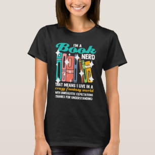 Ik ben een boekennerd Boekenwurm Lezend boek T-shirt