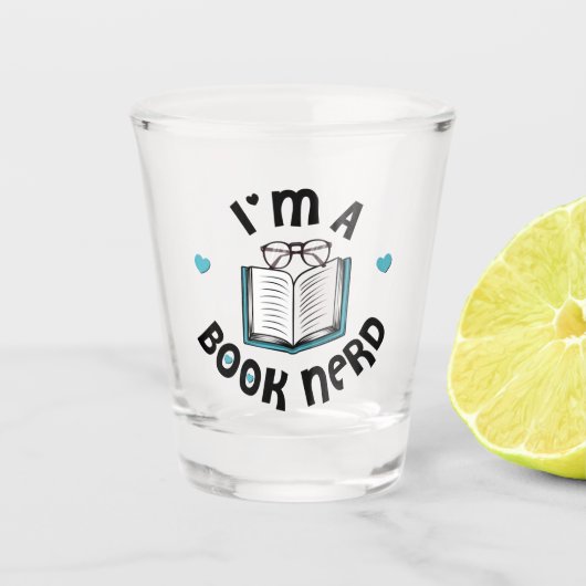 Ik ben een boekennerd shot glas (Voorkant)