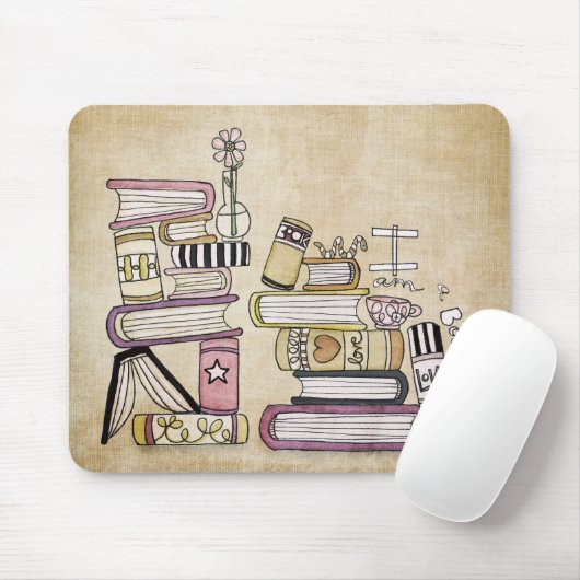 ik ben een boekenworm muismat (Met muis)