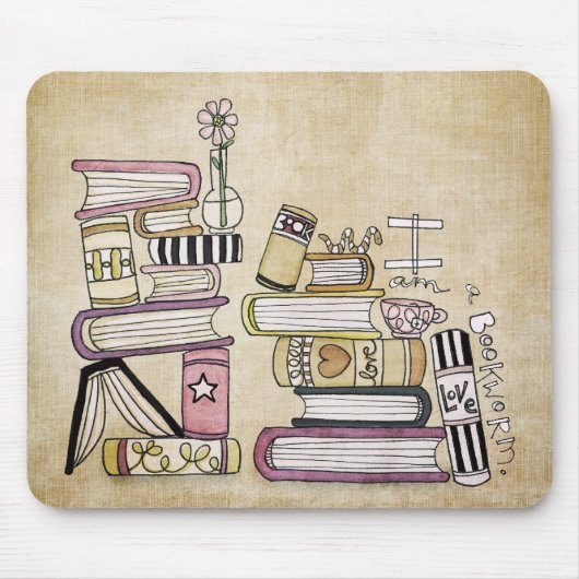 ik ben een boekenworm muismat (Voorkant)