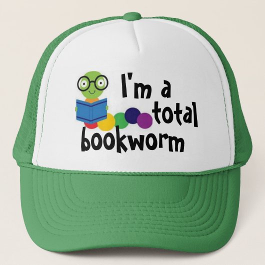 Ik ben een boekenworm trucker pet (Voorkant)