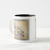 ik ben een boekenworm tweekleurige koffiemok (Voorkant links)