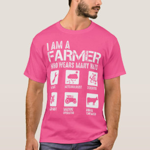 Ik Ben Een Boer Die Veel Hoeden Draagt Tractor T-shirt