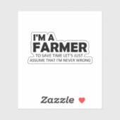 Ik ben een boer grappige gezegden citeren landbouw sticker (Vel)