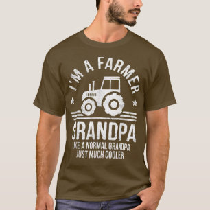 Ik ben een boer Opa Rancher Geschenken Tractor Boe T-shirt