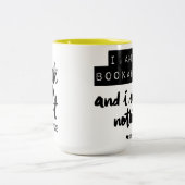 Ik ben een Bokaholic... Tweekleurige Koffiemok (Center)