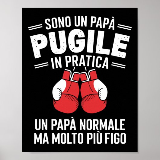 Ik ben een boksende vader in praktisch bokscadeau poster (Voorkant)