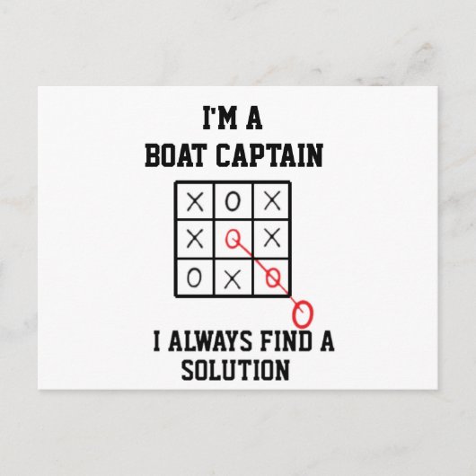 Ik ben een bootkapitein, ik vind altijd een oploss briefkaart (Voorkant)