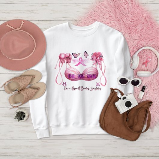 Ik ben een borstkanker overlevende Pink Ribbon Trui