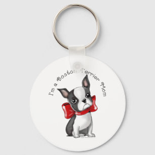 *Ik ben een Boston Terrier Mam* Schattige Dog Sleutelhanger