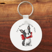 *Ik ben een Boston Terrier Mam* Schattige Dog Sleutelhanger (Voorkant)