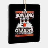 Ik ben een Bowling opa Keramisch Ornament (Rechts)