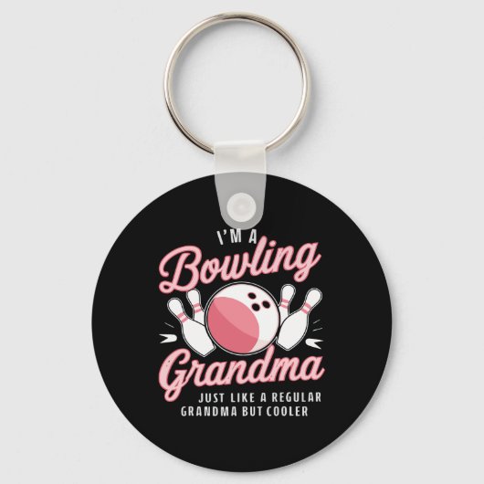 Ik ben een bowlingoma Grappige bowlingbowler Sleutelhanger (Voorkant)