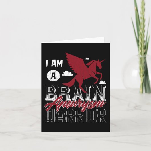 Ik ben een Brain Aneurysm Warrior Awareness Suppor Kaart (Voorkant)