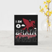 Ik ben een Brain Aneurysm Warrior Awareness Suppor Kaart (Gele Bloem)
