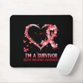 Ik ben een Brain Aneurysm Warrior Awareness Suppor Muismat (Met muis)