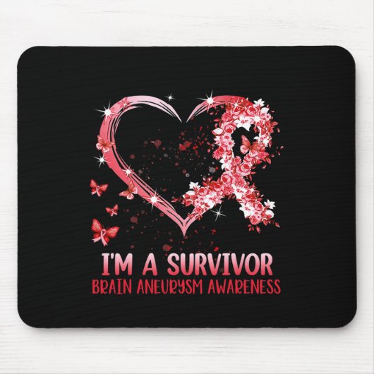 Ik ben een Brain Aneurysm Warrior Awareness Suppor Muismat (Voorkant)