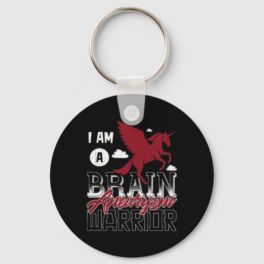 Ik ben een Brain Aneurysm Warrior Awareness Suppor Sleutelhanger (Voorkant)