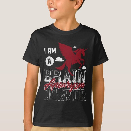 Ik ben een Brain Aneurysm Warrior Awareness Suppor T-shirt (Voorkant)