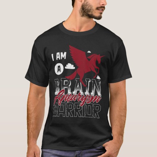 Ik ben een Brain Aneurysm Warrior Awareness Suppor T-shirt (Voorkant)