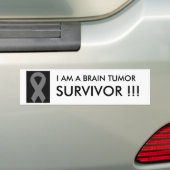 IK BEN EEN BRAINTUMOR, OVERLEVER!! Bumpersticker (Op auto)