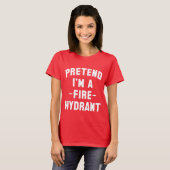 Ik ben een brandweerman. Funny Halloween. T-shirt (Voorkant volledig)