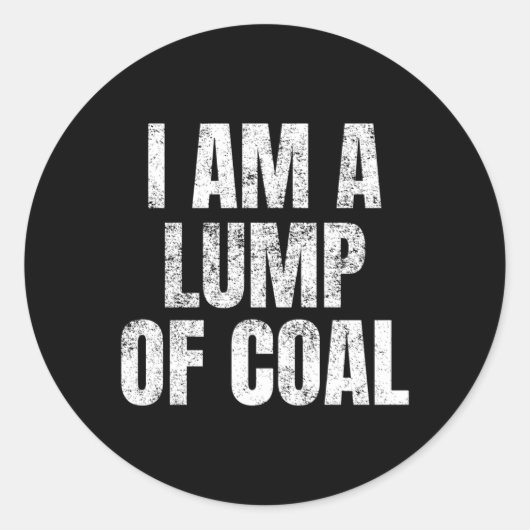 Ik ben een brok steenkool jeugd eenvoudig ronde sticker (Voorkant)