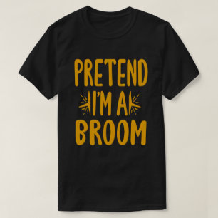 Ik ben een Broom Easy Lazy Halloween Costume T-shirt