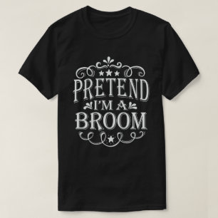 Ik ben een Broom Easy Lazy Halloween Costume T-shirt