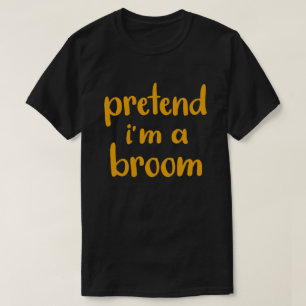 Ik ben een Broom Easy Lazy Halloween Costume T-shirt
