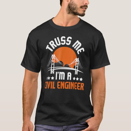 Ik ben een Brug Bouwer van de Burgerlijke Ingenieu T-shirt (Voorkant)