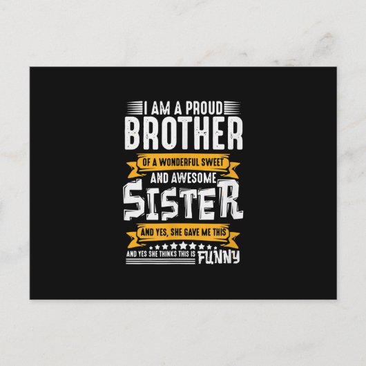 Ik ben een bruidsbroer van een fantastische en Gew Briefkaart (Voorkant)