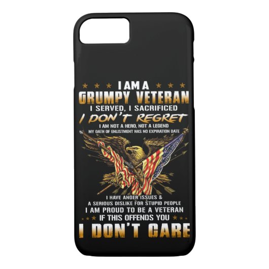 Ik ben een bruine veteraan Case-Mate iPhone case (Achterkant)