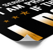 Ik ben een bruine veteraan poster (Hoek)