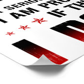 Ik ben een bruine veteraan poster (Hoek)