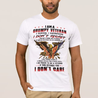Ik ben een bruine veteraan t-shirt