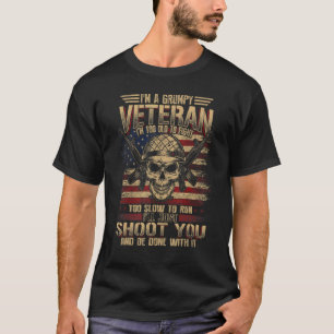 Ik ben een brutaal oud Man te oud om te traag te v T-shirt