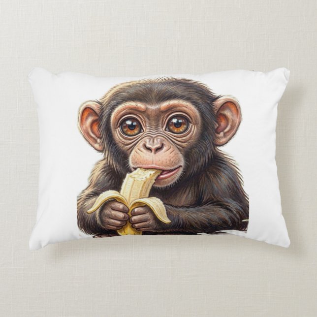 Ik ben een brutale kleine chimpansee! accent kussen (Voorkant)