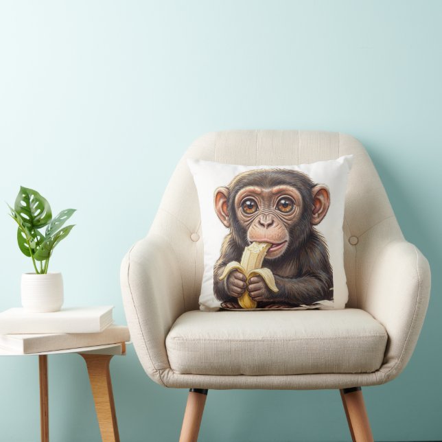 Ik ben een brutale kleine chimpansee! kussen (Stoel)