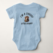 Ik ben een brutale kleine chimpansee! romper (Achterkant)