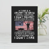 Ik ben een brutale veteraan die ik heb gediend als save the date (Staand voorkant)