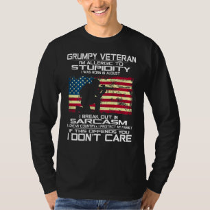 Ik ben een brutale veteraan die ik van mijn land h t-shirt