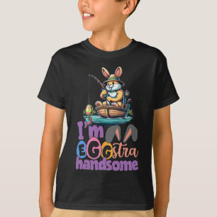 Ik ben een buitengewoon knappe konijn die vist naa t-shirt